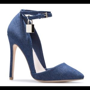 Denim heels